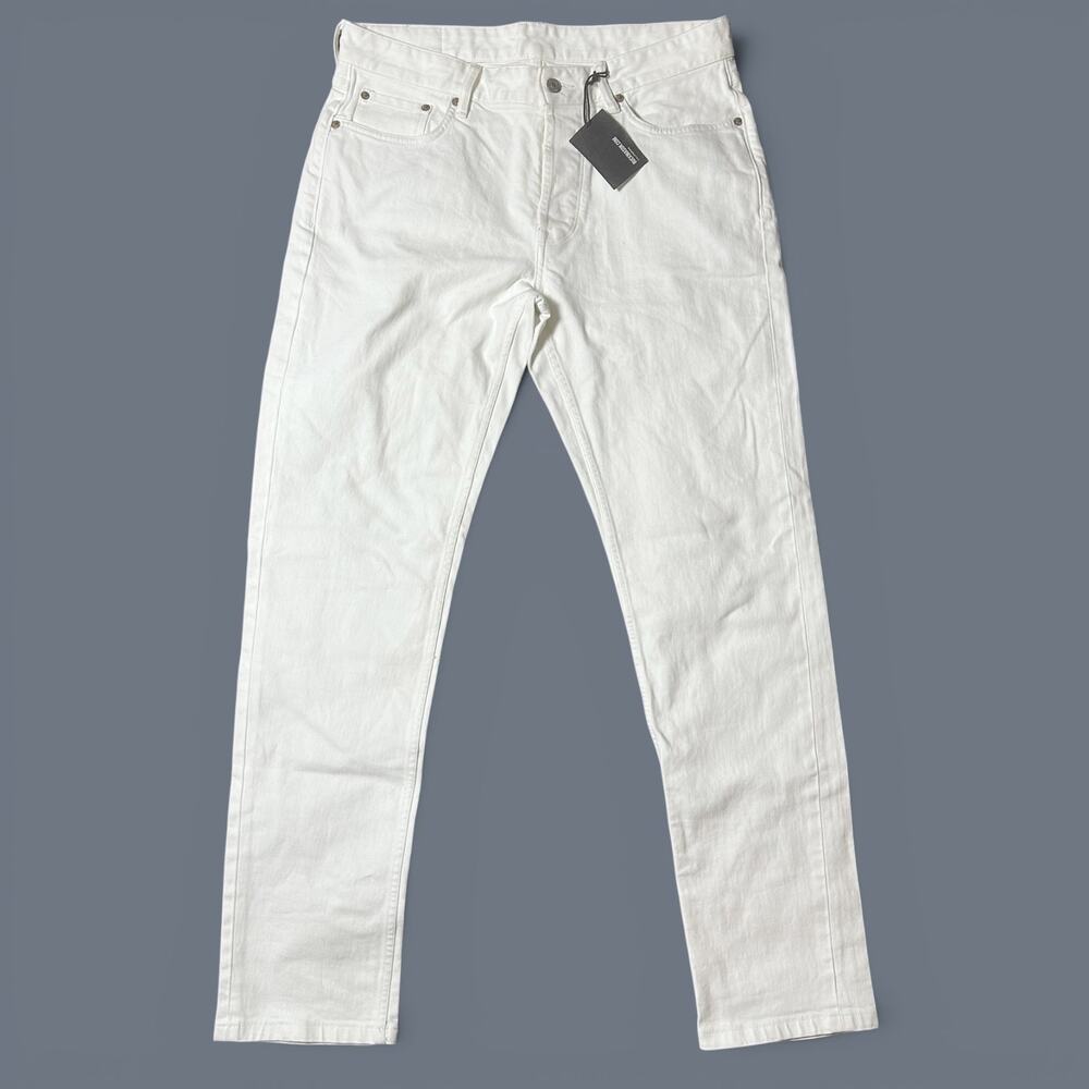 Buck Mason Ford Standard Jean Mens Actual Size 33x34 White Button Fly N001 NWT